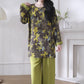Retro Floral Eastern-Inspired Pajama Set - image 2