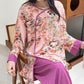 Floral & Cat Eastern-Inspired Loungewear Set - image 1
