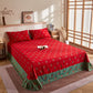 Cotton Gauze Lucky Bag Jacquard Quilt - Flat Sheet with 2PCS Pillowcases - 96"W x 98"L - image 7