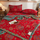 Cotton Gauze Retro Auspicious Jacquard Quilt - image 4
