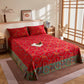 Cotton Gauze Vintage Horse Jacquard Quilt - Flat Sheet with 2PCS Pillowcases - 96"W x 98"L - image 8