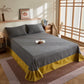 Cotton Gauze Subtle Pattern Jacquard Quilt - Flat Sheet with 2PCS Pillowcases - 96"W x 98"L - image 6