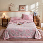 Cotton Gauze Rustic Floral Jacquard Quilt - image 1