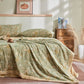 Cotton Gauze Floral Leaf Jacquard Quilt - image 1