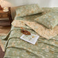 Cotton Gauze Floral Leaf Jacquard Quilt - image 4