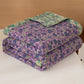 Crabapple Blossom-Inspired Cotton Linen Quilt - Purple - Queen - image 8
