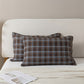 Classic Plaid Button Pure Cotton Pillowcases (2PCS) - Brown&Blue - 52cm x 76cm - image 4