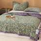 Crabapple Blossom-Inspired Cotton Linen Quilt - image 3