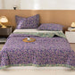 Crabapple Blossom-Inspired Cotton Linen Quilt - image 9