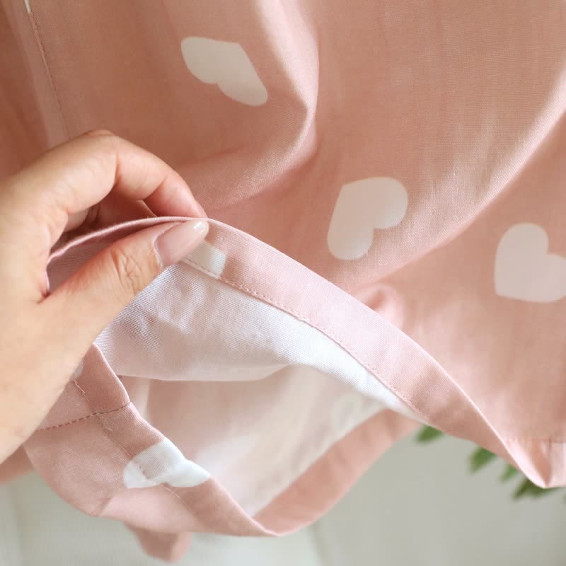 Cotton Double Gauze Heart Cami Pajamas - image 10