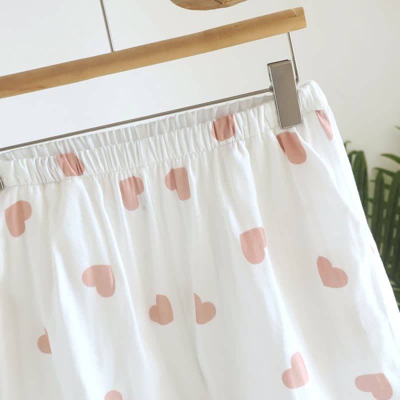 Cotton Double Gauze Heart Tank Pajamas - image 10