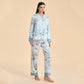 Elegant Floral & Bird Print Pajama Set - image 4