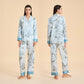 Elegant Floral & Bird Print Pajama Set - image 1