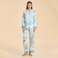 Elegant Floral & Bird Print Pajama Set - image 2
