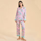 Artistic Blue Floral Pajama Set - image 3