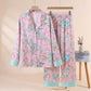 Artistic Blue Floral Pajama Set - image 0
