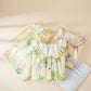 Floral Ruffled Cotton Gauze Pajama Set - image 1