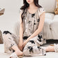 Elegant Ink Style Floral Loungewear Set - image 2