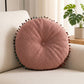 Round Hand-Sewn Button Throw Pillow - Pink - 40cm x 40cm - image 4