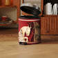 Auspicious Double Horse Leather Trash Can - image 3