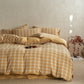 Checkered Cotton Duvet Cover Bedding Set - image 1