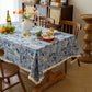 Serene Garden Oil Painting Jacquard Tablecloth - image 3