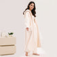 Embossed Plush Coral Fleece Hooded Robe - White - Robe with Pants - XL - image 1