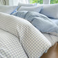 Pastel Gingham Pure Cotton Bedding Set - Blue - Bedding Set - King - image 8