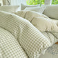 Pastel Gingham Pure Cotton Bedding Set - Green - Bedding Set - King - image 14