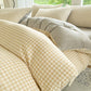 Pastel Gingham Pure Cotton Bedding Set - Yellow - Bedding Set - King - image 6