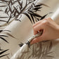 Vintage Oriental Bamboo Leaf Sofa Slipcover - image 6
