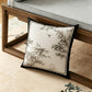 Vintage Oriental Bamboo Leaf Sofa Slipcover - Throw Pillow - 17" x 17" - image 4