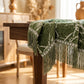 Vintage Bamboo Jacquard Tassel Tablecloth - image 2