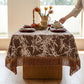 Vintage Bamboo Jacquard Tassel Tablecloth - image 7