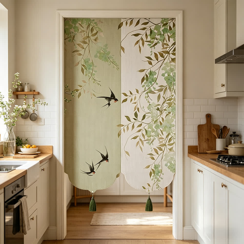Floral Bird  Waterproof Doorway Hanging - image 1