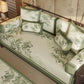Vintage Green Bamboo Leaf Sofa Slipcover - image 2