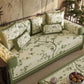 Vintage Green Branch & Floral Sofa Slipcover - image 1