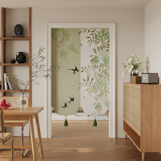 Floral Bird  Waterproof Doorway Hanging - 39"W x 55"L - image 0