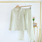 Gingham Pure Cotton Pajama Set - Green - XL - image 15
