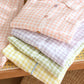 Gingham Cotton Gauze Pajamas with Colorful Buttons - image 3