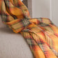 Farmhouse Style Orange Plaid Tassel Curtain - image 4