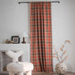 Farmhouse Style Rust Red Plaid Tassel Curtain - image 2