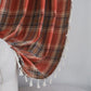 Farmhouse Style Rust Red Plaid Tassel Curtain - image 4