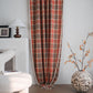 Farmhouse Style Rust Red Plaid Tassel Curtain - image 5
