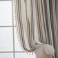 Gray & White Stripe Tassel Curtain - image 2