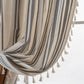 Gray & White Stripe Tassel Curtain - image 5