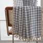 Minimalist Black White Grid Check Curtain - image 4