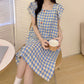 Blue Gingham Sleeveless Lounge Dress - image 3