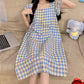 Blue Gingham Sleeveless Lounge Dress - image 5