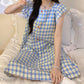 Blue Gingham Sleeveless Lounge Dress - image 6